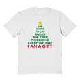 thumbnail image 1 of Christmas Holiday Under The Tree Graphic White Men's Cotton T-Shirt, 1 of 1