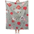 thumbnail image 1 of Christmas Holiday Winter Whimsy Gnomes Blanket Lightweight Warm Cozy Soft Fuzzy Flannel Fleece Throw Travel Outdoor Home Decor Small Blanket Gift for Pets 50"x40" S for Kids, 1 of 6