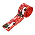 thumbnail image 1 of Christmas Holiday Wired Burlap Ribbon Classic DIY Fabric Swirl Ribbon with Wired Edge Gift Wrapping Christmas Tree Ribbon Wreath Bows Trims Decorations Red, 1 of 10
