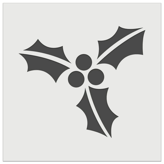 Christmas Holly DIY Cookie Wall Craft Stencil - 4.5 Inch