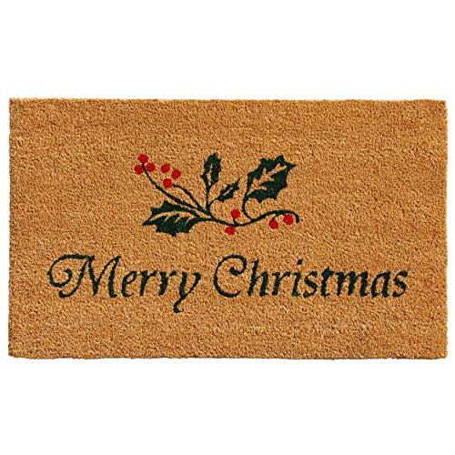 Christmas Holly Doormat, 24" x 36"