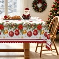 thumbnail image 1 of Christmas Holly Garland Rectangle Tablecloth,60x102 Inch,Stain‑Resistant Table Cover for Holiday Family Gathering, 1 of 7
