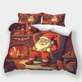 thumbnail image 1 of Christmas Home Bedclothes Children Santa Claus Quilt Cover Duvet Cover Pillowcase Festival Cartoon Bedding Set, 1 of 5