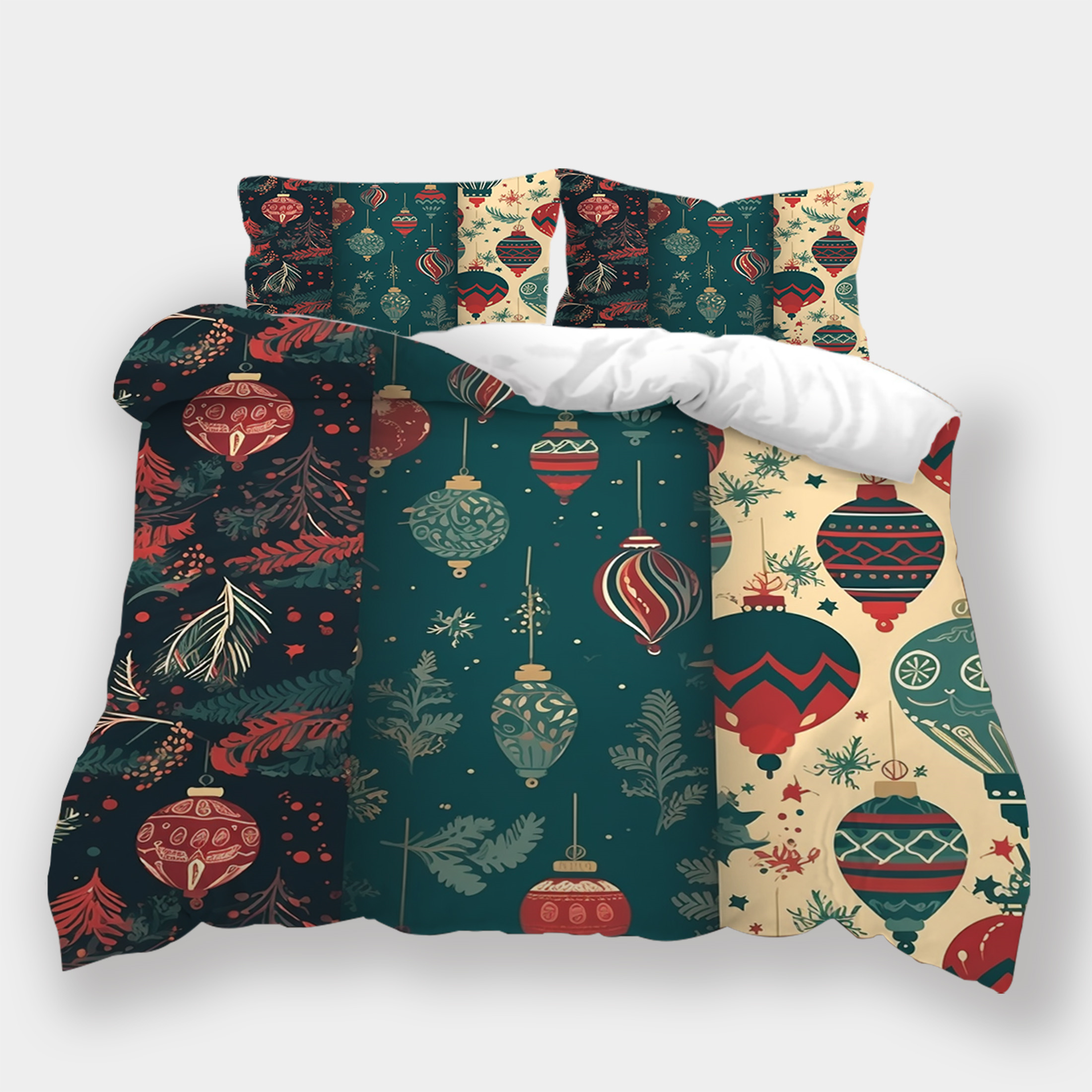 Christmas Home Bedding Sets Bedclothes Bedspreads Vintage Festival