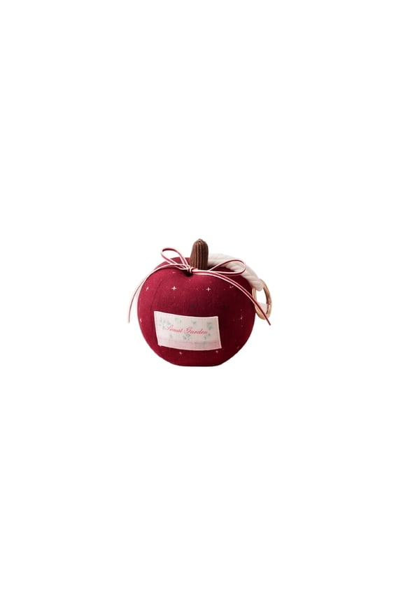Christmas Home Decor, 3X3X3 Inch Burgundy Plush Apple Christmas Ornament, Cute Fabric Hanging Christmas Decorations for Bedroom, Burgundy Party Decorations Apple Shape Pendant