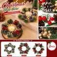 thumbnail image 1 of Christmas Home Decor, Candle Holder Decor Mini Christmas Wreath Set of 2, Winter Decorations for Home 8 Inch Pine Cone Red Berry Wreath, Dining Table Centerpiece Decor Christmas, 1 of 7