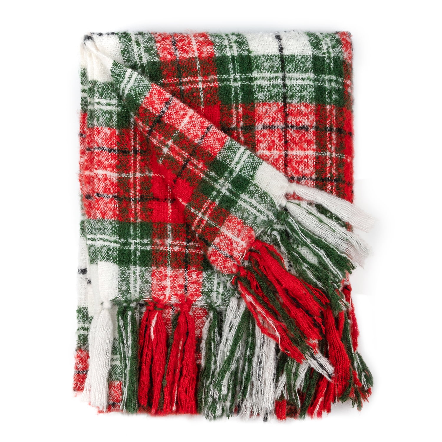 at Home Fringe 50 x 60 Red Throw