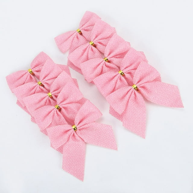 Christmas Home Ornament 10PCS Christmas Bows Various Styles Bows Fabric Christmas Tree Garland