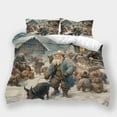 thumbnail image 1 of Christmas Home Textiles Aesthetic Snow Painting Printed Comforter Cover Pillowcase Teenager Festival Bed Gift, 1 of 5