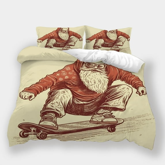 Christmas Home Textiles Boy Festival Bed Gift Santa Claus Comforter Cover Duvet Cover Set Fashion Bedspreads