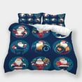 thumbnail image 1 of Christmas Home Textiles Kid Weightlifting Santa Claus Cartoon Bedspreads Festival Creative Comforter Cover Set, 1 of 5