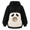 thumbnail image 1 of Christmas Hooded Cat Pouch Holder Soft Fleece Christmas Hoodie for Women Men Pet Pouch Hoodie for Women Mens Oversized Pullover Sweatshirt with Front Puppy Pocket, 1 of 6