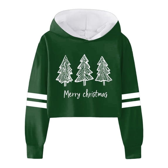Christmas Hoodie Christmas Patterns Long Sleeve Pullover Tops with Pocket Oversized Hoodies Holiday Sweater 8-9 Years