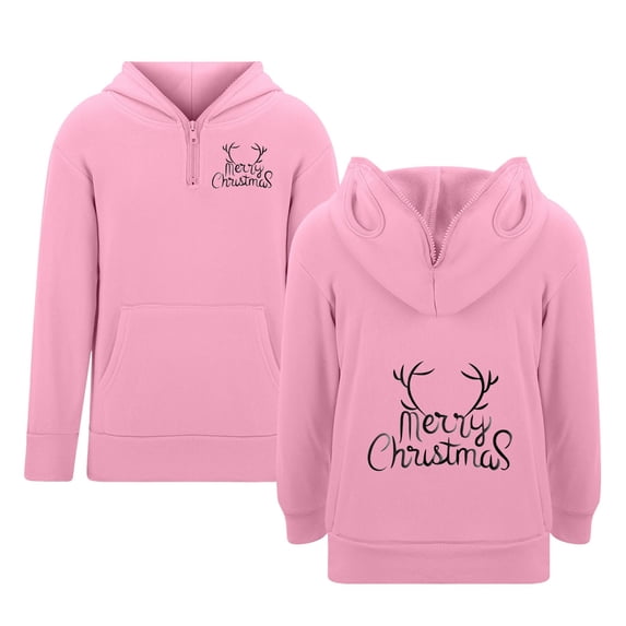 Christmas Hoodie Graphic Pullover Top Long Sleeve Sweatshirt with Pocket classic Christmas Hoodies Hoodie Sweatershirt 11-12 Years