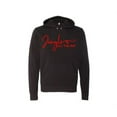 thumbnail image 1 of Christmas Hoodie, Jingle All The Way, Christmas Apparel, Unisex Hoodies, Festive, Seasons Greetings, Gift For Her, Holiday Hoodie, HO HO HO, Black (Red Text), LARGE, 1 of 1