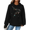thumbnail image 1 of Christmas Hoodie Women Merry Christmas Tree Sweatshirts Cute Xmas Snowman Santa Holiday Pullover, 1 of 8