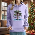 thumbnail image 1 of Christmas Hoodie for Women Trendy Winter Xmas Tree Sweatshirt Loose Vintage Holiday Top Vacation Long Sleeve Funny Tops Casual Pullover, 1 of 4