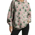 thumbnail image 1 of Christmas Hoodies for Women 2025 Fall Winter Long Sleeve Graphic Oversized Hooded Sweatshirt with Pockets Pullover Top, 1 of 4