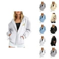 thumbnail image 1 of Christmas Hoodies for Women 2025 Long Sleeve Zip Up Graphic Hooded Sweatshirt with Pockets Holiday Jacket Coat, 1 of 7