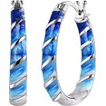 thumbnail image 1 of Christmas Hoop Earrings Fashion Enamel U Shape Hoop Earrings for Women Jewelry Gifts, 1 of 5