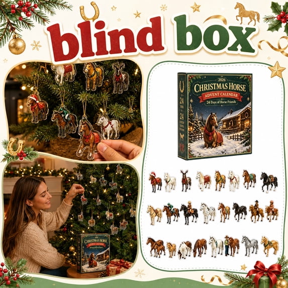Christmas Horse Advent Calendar 2026, 24 Days of Excitement with Collectible Surprises, Countdown Calendar for Family & Friends Gift