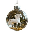thumbnail image 1 of Christmas Horse Glass Ornament, Clear Glass Christmas Year of the Horse Ornament for Room and Tree Decor, Hand Blown Animal 3D Christmas Hanging Ornament, Horse Lover Riders Gifts Ornaments, White, 1 of 5