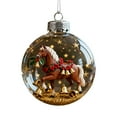 thumbnail image 1 of Christmas Horse Glass Ornament, Clear Glass Christmas Year of the Horse Ornament for Room and Tree Decor, Hand Blown Animal 3D Christmas Hanging Ornament, Horse Lover Riders Gifts Ornaments, Brown, 1 of 5