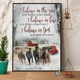 thumbnail image 1 of Christmas Horse I Believe In Love Farm Red Truck Winter Vertical Paper Poster No Frame 24 x 36 Inch Poster, 1 of 5