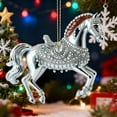 thumbnail image 1 of Christmas Horse Ornaments,Rocking Horse Ornaments for Christmas Tree,Horse Ornaments Christmas Decoration,Acrylic Hanging Christmas Animals Gifts for Family Colleagues Christmas Tree Decoration, 1 of 9