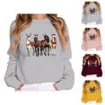 thumbnail image 1 of Funny Horses Christmas Sweatshirts for Women 2025 Long Sleeve Crewneck Cowgirl Holiday Graphic Sweatshirt Pullover Tops, 1 of 5