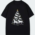 thumbnail image 1 of Christmas Horse Tree T Shirt Black Holiday Horse Pattern For Christmas Party And Gift, 1 of 4