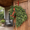 thumbnail image 1 of Christmas Horse Wreath – Handwoven Rustic Farmhouse Horse Head Wreath for Front Door, Equestrian Holiday Decor with Velvet Ribbon, Perfect for Horse Lovers & Christmas Decor, 1 of 11