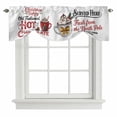 thumbnail image 1 of Christmas Hot Chocolate Tie Up Valance Curtains for Windows, Kitchen Curtains Window Treatments, Winter Cocoa Vintage Short Window Shades Valances for Bedroom Bathroom Cafe 42"x12", 1 of 8
