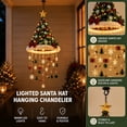 thumbnail image 1 of Christmas Hot! Christmas Tree and Santa Hat Shaped Hanging Light, Festive Holiday Decoration Light for Window Doorway Porch Yard, Durable Plastic Christmas Ornament for Home Party Decor, 1 of 6