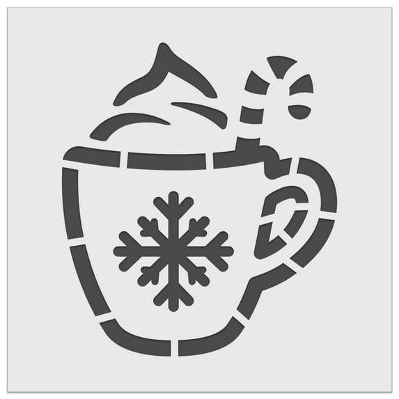 Christmas Hot Cocoa DIY Cookie Wall Craft Stencil - 3.5 Inch