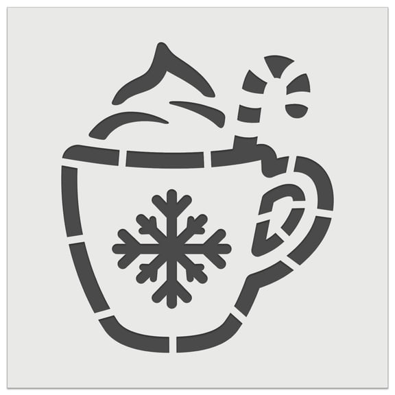Christmas Hot Cocoa DIY Cookie Wall Craft Stencil - 4.5 Inch