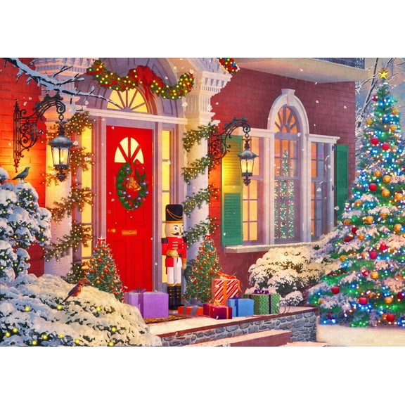 Springbok 500 Piece Christmas House Jigsaw Puzzle for Adults - Made in USA