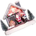 thumbnail image 1 of ifundom Lighted Christmas Resin House Ornament Multi-Color Holiday Decoration for Home and Table Display, 1 of 6