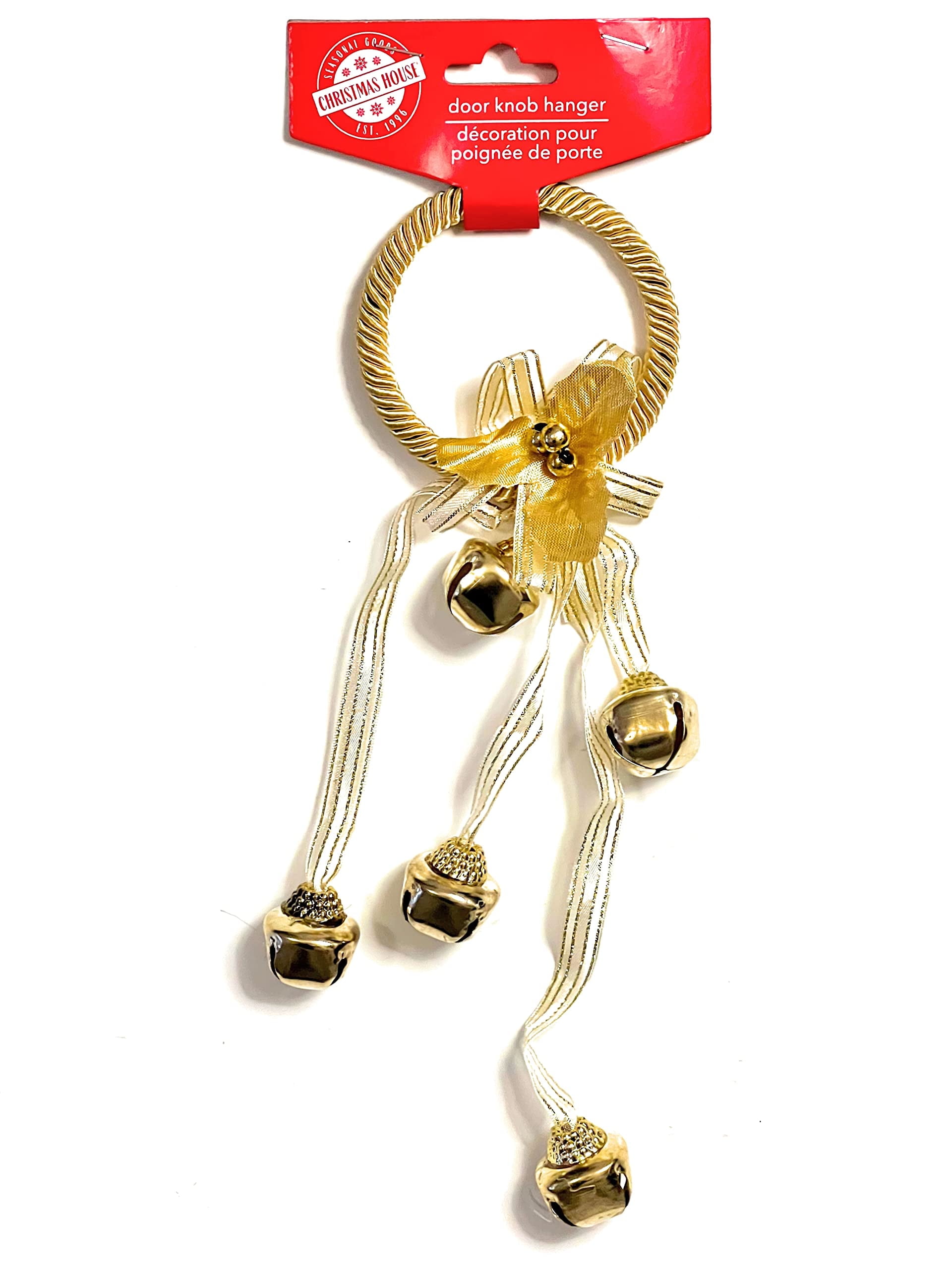 Christmas House Door, Christmas Decoration, Bell (Gold)