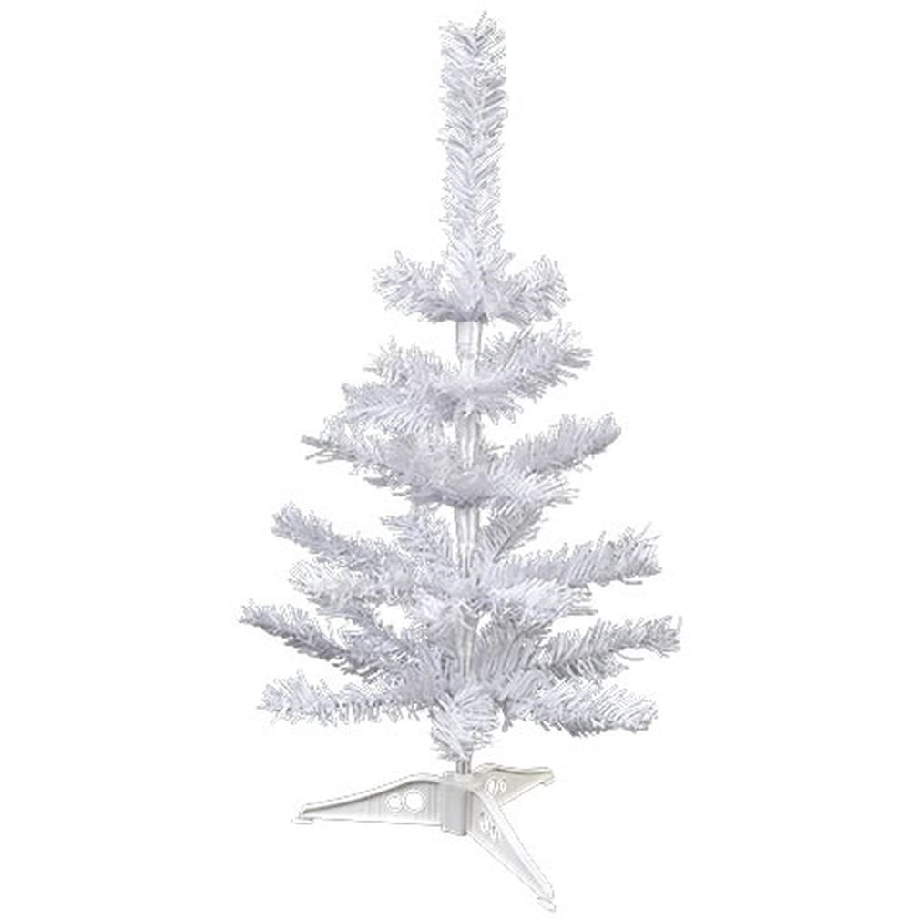 18-Inch White Plastic Tabletop Christmas Tree with Stand