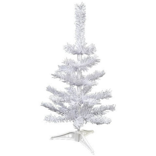 Christmas House Miniature Artificial White Christmas Tree 18 Inch