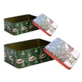 thumbnail image 1 of Christmas House Printed Rectangular Cookie Tins Set (2-Count) – Festive Holiday Storage for Cookies, Candies & Gifts | Decorative Christmas Tin Boxes with Lids, 1 of 6