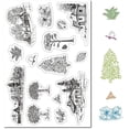 thumbnail image 1 of Christmas House Tree Scenery Clear Rubber Stamps Vintage Village Background Transparent Silicone Seals Stamp for Xmas Journaling Card Making Friends DIY Scrapbooking Photo Frame Album Decor, 1 of 9
