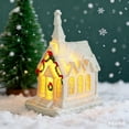 thumbnail image 1 of Christmas Houses Resin Ornaments Desktop Decoration Lighted Christmas Houses 2025 Cottage Town Tiny Figurine With LED Light Winter Village Ornament For Xmas Scene, 1 of 8