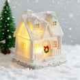 thumbnail image 1 of Christmas Houses Resin Ornaments Desktop Decoration, Lighted Christmas Mini Snow Houses 2025, Cottage Town Tiny Figurine with LED Light Winter Village Ornament for Xmas Scene (Purple), 1 of 9