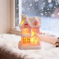 thumbnail image 1 of Christmas Decorations - Christmas Resin House Ornaments, Cottage Town Tiny Figurine with Led Light,Winter Village Ornament for Party Home Decor Christmas Ornaments Gifts(J), 1 of 5