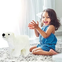 Christmas Hug Polar Bear Stuffed Animal Toy Lifelike Baby Polar Bear Collection Toy Cute Soft Stuffed Animal Children's