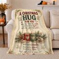 thumbnail image 1 of Christmas Hug Rustic Holiday Blessing, Festive Holiday Scene, Warm Flannel Blanket for Living Room and Reading Nook, Art Lovers Christmas Gift, Festive Home Decor, 1 of 9