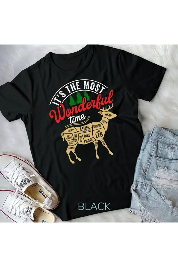 Christmas Hunting It's The Most Wonderful Time Deer Hunting Unisex T-shirt
