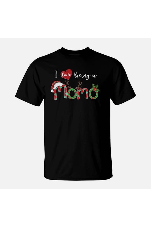Christmas I Love Being A Momo Black TShirt